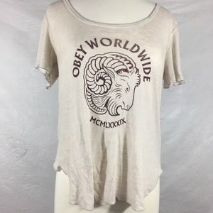 3/$15 Obey Worldwide Ram Head Taurus Graphic Tee